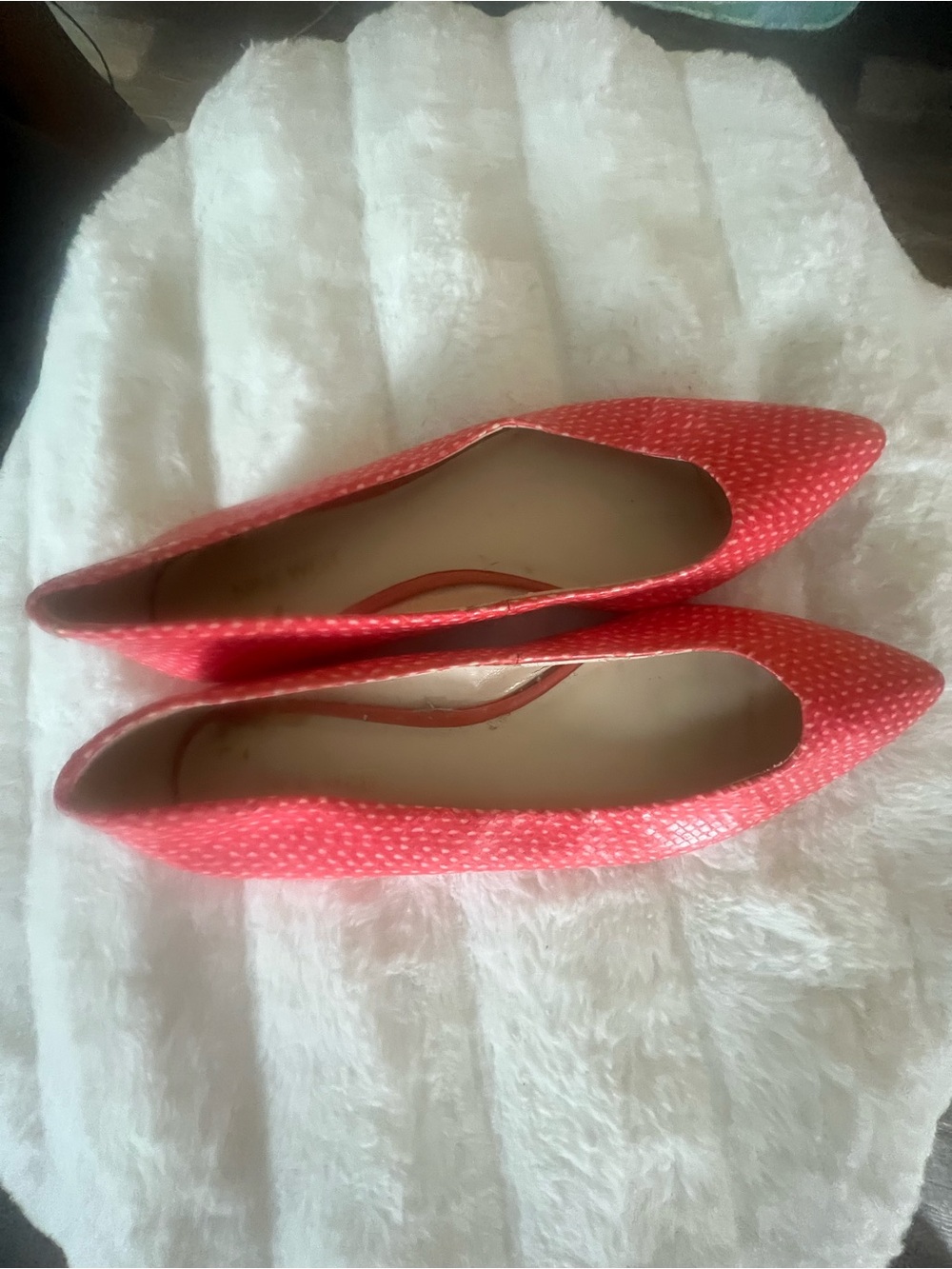 Nine West Coral Pink Pointed Toe Flats